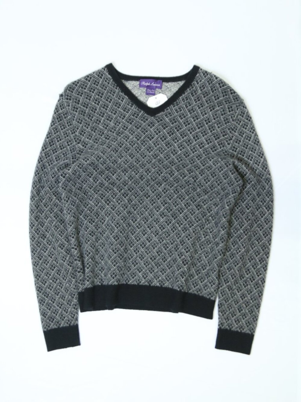 Women's Ralph Lauren Purple Label Cashmere V-neck Sweater Size XL